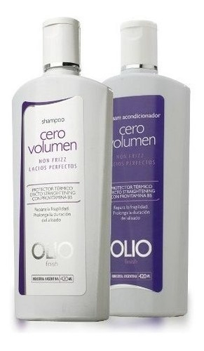 Kit Olio Shampoo Acondicionador Cabellos Lacios Antifrizz