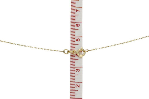 Imagen 4 de 4 de Collar Con Dije De Corazón Cruz, Oro 14k, 2.4 Gramos.