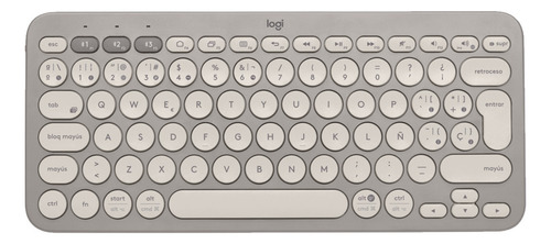 Teclado bluetooth Logitech K380 QWERTY español color arena