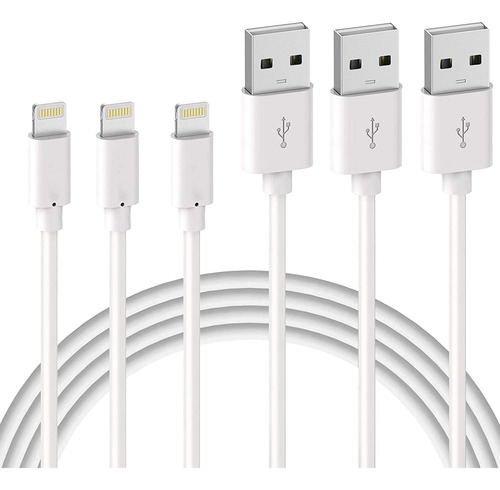 3 Cables Quntis Para iPhone iPad Mfi Carga Rápida Usb A 2m