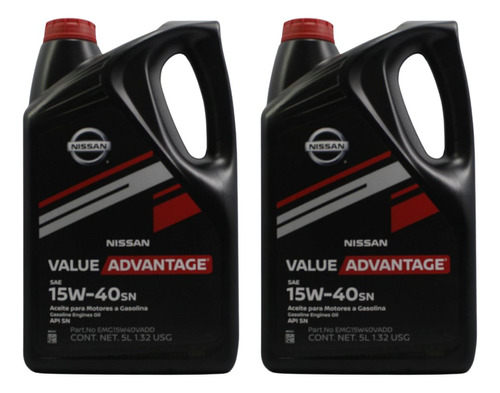 10 Litros Aceite Mineral 15w40 Nissan Tsuru Iii 2012