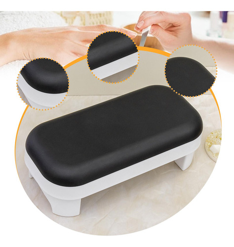 Almohada Manicura Desmontable Con En De La Uña, Negro