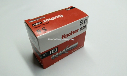 Tacos Fischer Comunes Modelo S 6mm Caja 100 Unidades