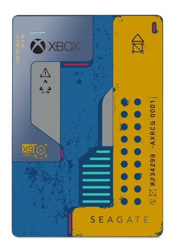 Imagen 1 de 4 de Disco duro externo Seagate Game Drive for Xbox STEA2000428 2TB amarillo y azul