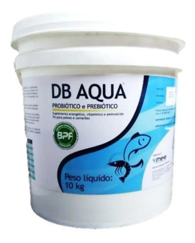 Db Aqua Com Probiótico Prebiótico Para Peixes Camarões 10 Kg