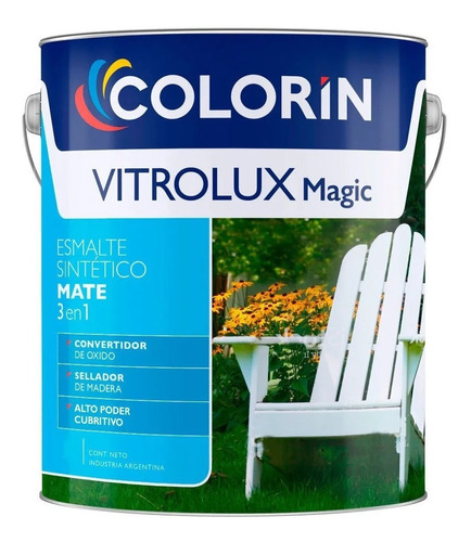 Colorin Magic Blanco Mate Esmalte Con Convertidor X 1 Lt