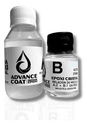 Resina Epoxy Cristal Advance Coat Glass 450g Vidrio Liquido 