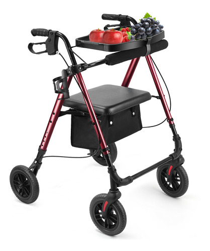 Flyingjoy Rollator Walker - Andador Con Ruedas Grandes De 8 