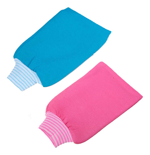 Lissomplume Paquete De 2 Guantes De Bao Exfoliante Para Homb