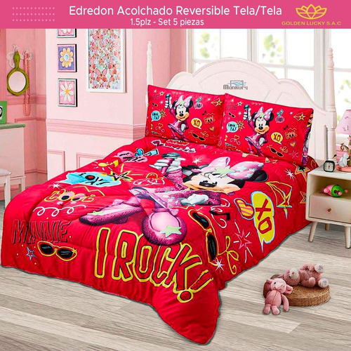 Cobertor, Edredon Disney/marvel Reversibles 1.5plz 5 Piezas