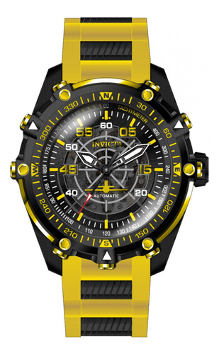 Reloj Para Hombres Invicta Aviator 44653 Amarillo, Negro