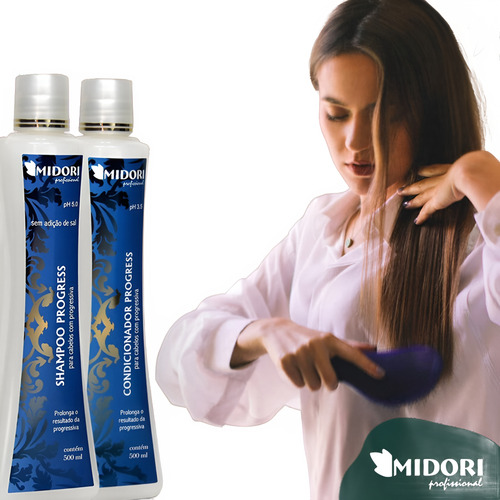 Kit Midori Shampoo Progress + Condicionador Progress 500 Ml