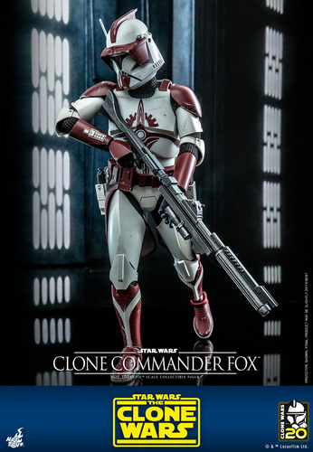 Clone Commander Fox Hot Toys 1/6 The Clone Wars Star Wars (Usado)