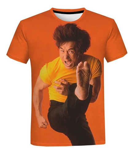 Xlm Playera 3d Con Estampado De Jackie Chan, Estrella De