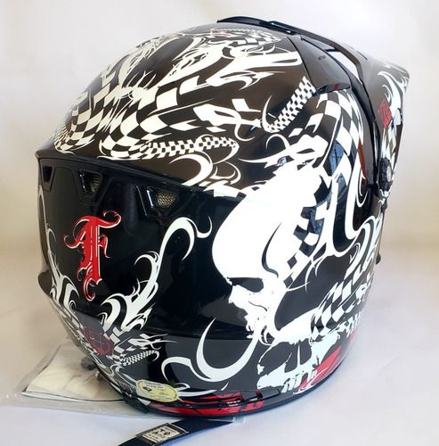 Capacete Fox V2 Pilot Victory Tam 55/56 Novo Com Manual Raro
