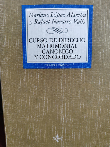 Curso De Derecho Matrimonial Canonigo Y Concordado. Mariano 