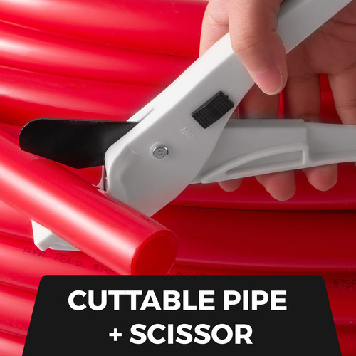 Vevor Tubería Pex Calefacción Radiante Evoh 300pies 1 PuLG Color Rojo