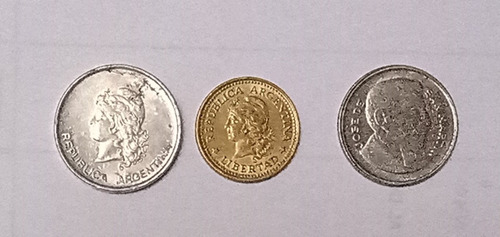 Moneda 10 Centavos 1983, 1975 Y 1955-lote De 3