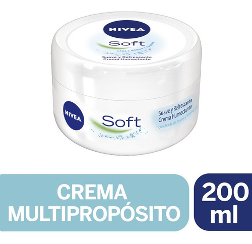 Crema Multiproposito Nivea Soft Cara Manos Cuerpo 200ml