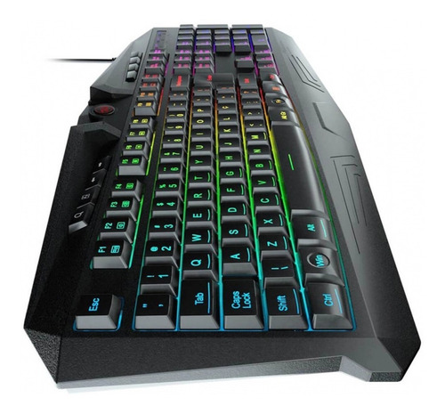 Imagen 4 de 4 de Teclado gamer Redragon Harpe K503 QWERTY inglés US color negro con luz RGB