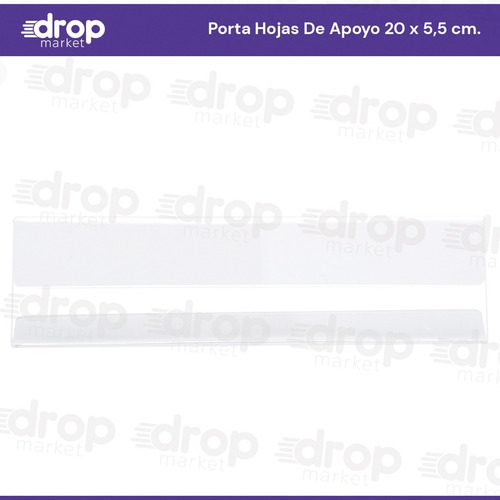 Imagen 4 de 10 de Porta Nombres Porta Hojas Apoyo Tipo Acrílico 20x05cm. X1u