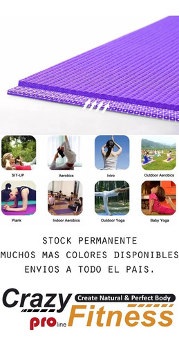 Colchoneta Yogamat Pilates Gimnasia Abdominales 4mm Crazy