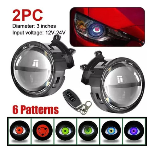 Pc Lente Led Evil Eye De 2 X 12 V En Modo Automático