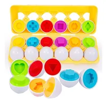 Comprar Eggs Toys Easter Travel Game Color Shape Sorting For 12 Egg