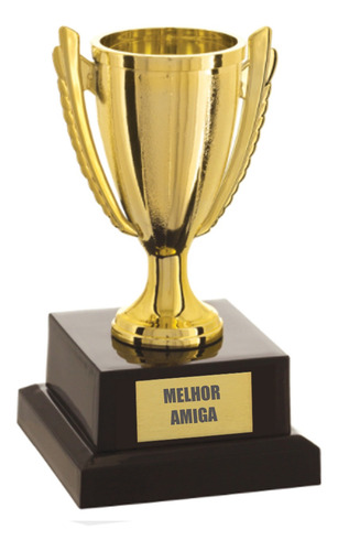 Imagem 1 de 2 de Trofeu Dourado Melhor Amiga Presente Criativo