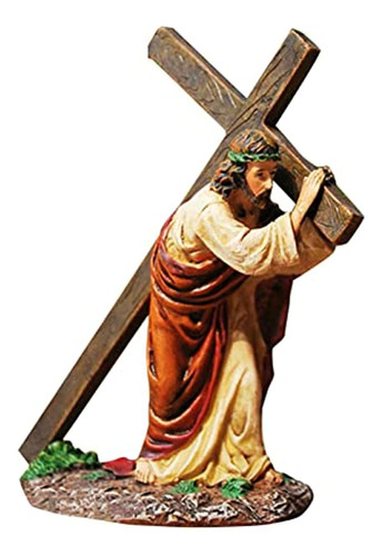 Qzjijosen Figura De Cruz De Jesús De 4.7 Pulgadas De Alto, A