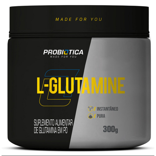 Suplemento probiótico de glutamina pura en polvo de L-glutamina en polvo de Professional Line en bote de 300 ml