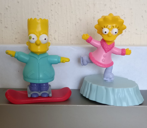 Los Simpson, Burger King, Invierno, Año 2012, Set De Muñecos