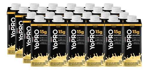 Yopro Banana 15g Zero Lactose 250ml - 24 Unidades