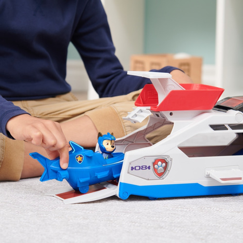 Paw Patrol Ballena Patroller Con Chase Lanzador De Vehiculos