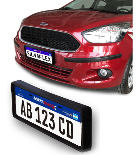 Ford Ka 2015 Al 2017 5p Protector Frontal Patente Y Paragolpes Antishox® 25mm Silvaflex