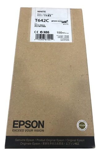 Cartucho Plotter Epson White Blanco T642c Wt7900 150ml Sgi