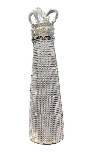Taza Térmica Con Diamante Con Corona Plateada