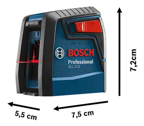 Imagen 5 de 7 de Nivel Laser Autonivelante Bosch Gll 2-12 2 Lineas Rojas Rex