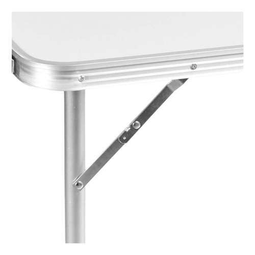 Mesa Aluminio Plegable 120x60x69 Blanca + 4 Pisos Northwest