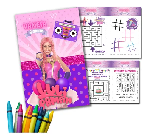 comprar Libro Para Colorear Luli Pampin Personalizado 20 Pz