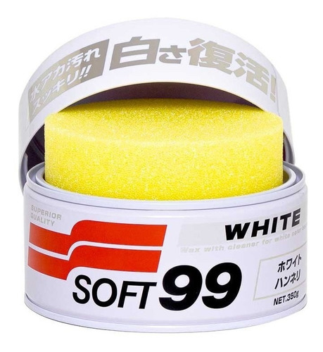 Imagen 2 de 3 de Cera Carnaúba White Cleaner Soft99 Made In Japan 350gr.