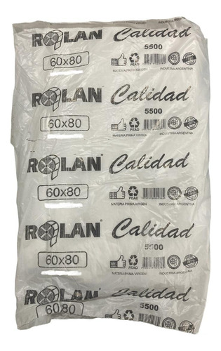 Bolsas Camiseta Rolan Hogar Comercio 60x80 Cm Paquete