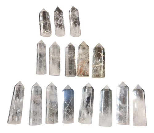 Puntas De Cuarzo Cristal Transparente 9 - 10 Cms Hexagonal