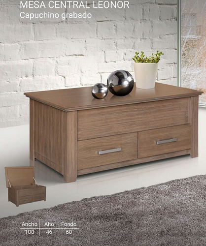 Imagen 2 de 5 de Mesa De Centro Leonor Capuchino Këssa Muebles