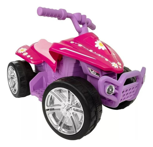 Cuatrimoto Eléctrica Montable Rosa Con Morado 6v Evo