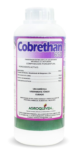 Cobrethan 650 Fungicida X 1 Litro Uso Agricola