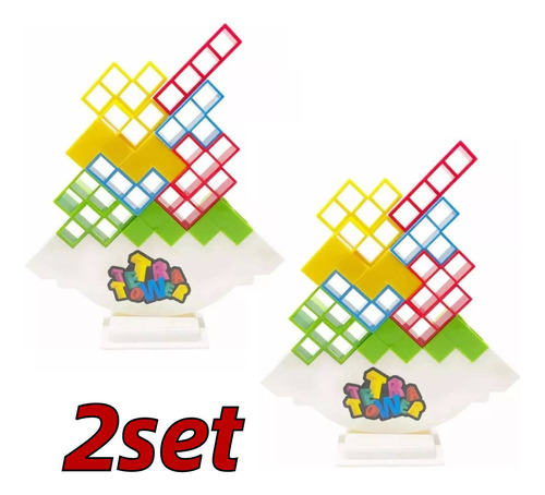 Bloques Apilables Tetra Tower Game De 2 Piezas Apilan Bloque