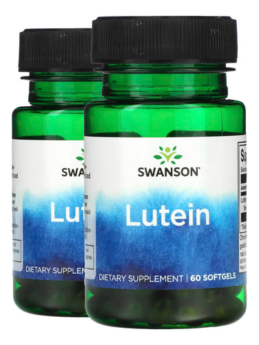 Luteína 10mg Swanson 60 Softgels 2un Sabor Sem Sabor