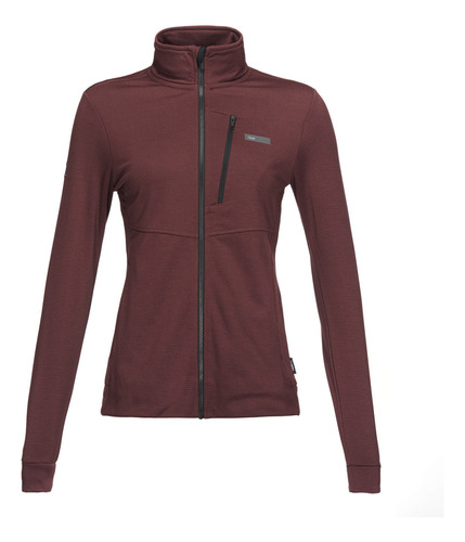 Poleron Mujer Lippi Orbital Nano-f Full Zip Melange Vino