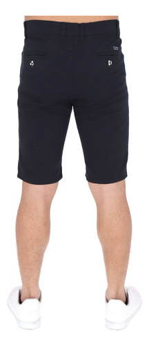 Bermuda De Gabardina Short Para Hombre Stretch Comodo Casual